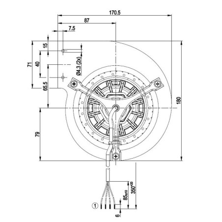 Ventilador centrífugo EBM D2E133 AZ01-B8
