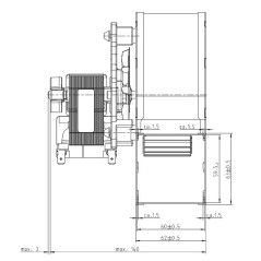 Ventilateur centrifuge EBM RLA108/0042A89 303