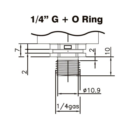 TRANSDUCTOR DE PRESIÓN 0-4Bar CONECTOR 1/4"