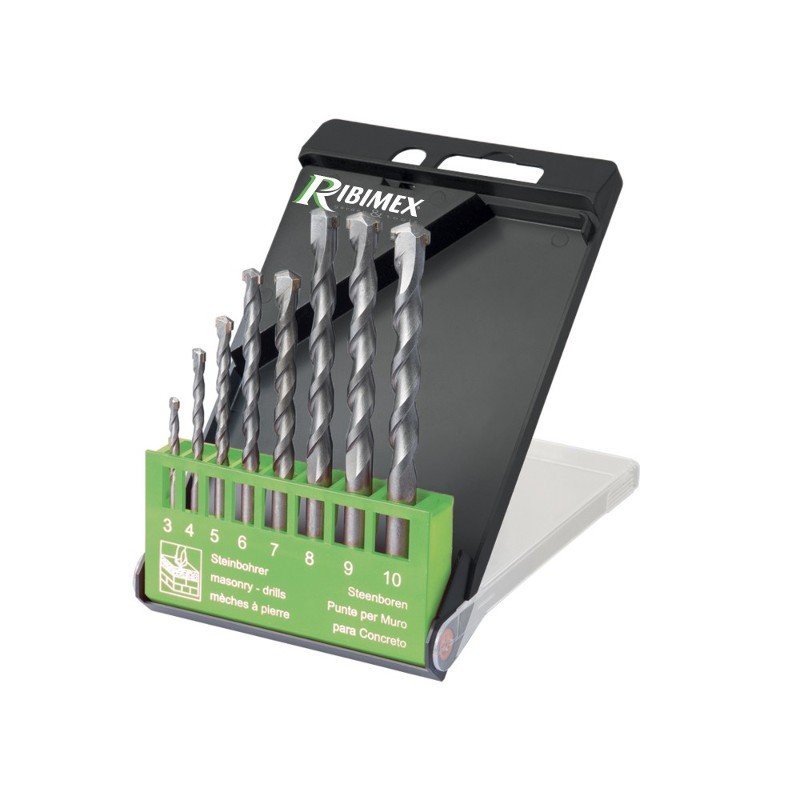 SET OF 8 DRILL BITS FOR CONCRETE