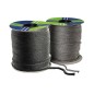 Bobine de 200 m de tresse Tricotex noire de 8 mm
