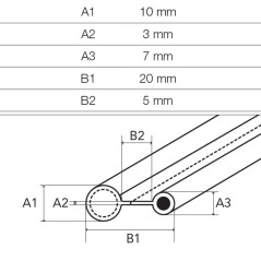 NOTAS MUSICALES CON NÚCLEO DE ACERO 20x7mm | Newgardenstore.eu