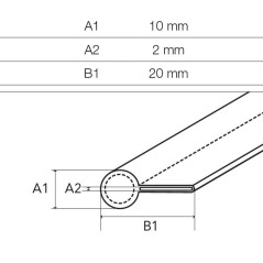 NOTE DE MUSIC C/ANIMA ACCIAIO 20x10mm