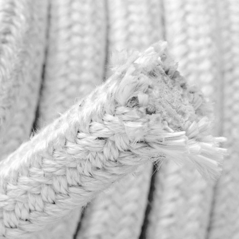 WHITE GLASS BRAID 10x10mm