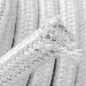 WHITE GLASS BRAID 20x20mm
