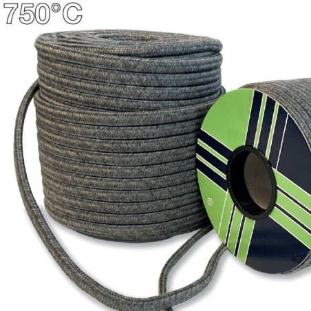 BOBINA 100mt TRECCIA VETRO NERA 12x6mm | Newgardenstore.eu