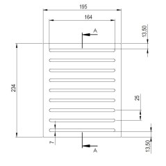CAST IRON GRILL 195x234mm