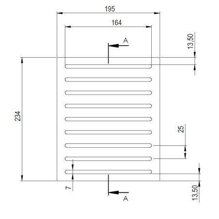 GRIGLIA IN GHISA 195x234mm