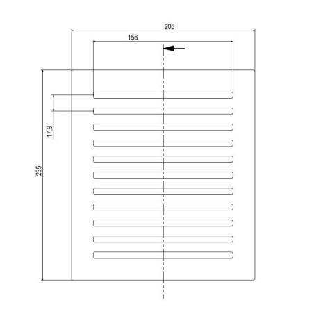 GRILLE EN FONTE 205x235mm