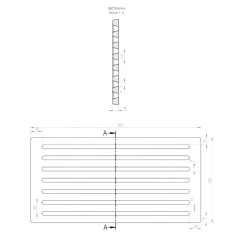 PARRILLA DE HIERRO FUNDIDO 300x150x10mm 2,05Kg | Newgardenstore.eu