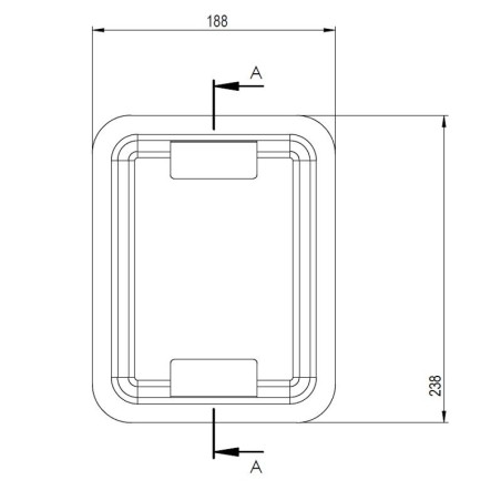 ASHTRAY DRAWER 190x240mm H-70mm