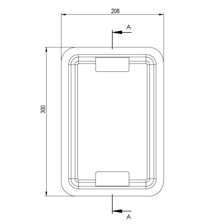 CENDRIER À TIROIR 200x300mm H-70mm