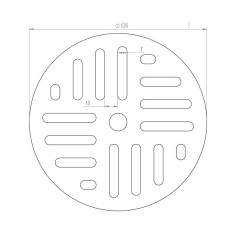 REJILLA CIRCULAR 135mm H-10mm