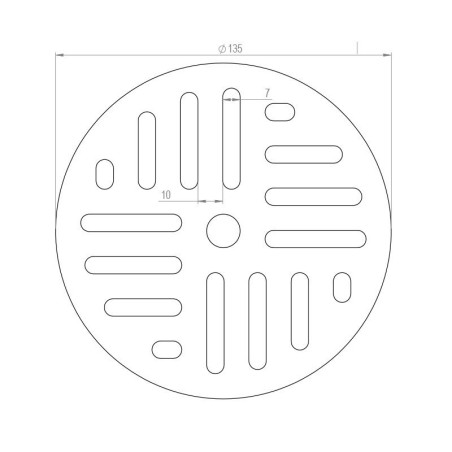 CIRCULAR GRID 135mm H-10mm
