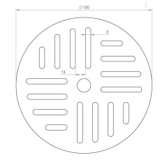 CIRCULAR GRID 190mm H-10mm