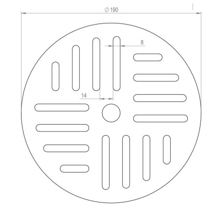 CIRCULAR GRID 190mm H-10mm