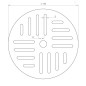 GRILLE CIRCULAIRE 190 mm H-10 mm GRILLE CIRCULAIRE 190 mm H-10 mm
