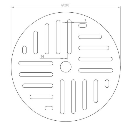 CIRCULAR GRID 200mm H-10mm