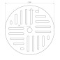 GRILLE CIRCULAIRE 200 mm H-10 mm