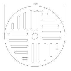 REJILLA CIRCULAR 210mm H-10mm