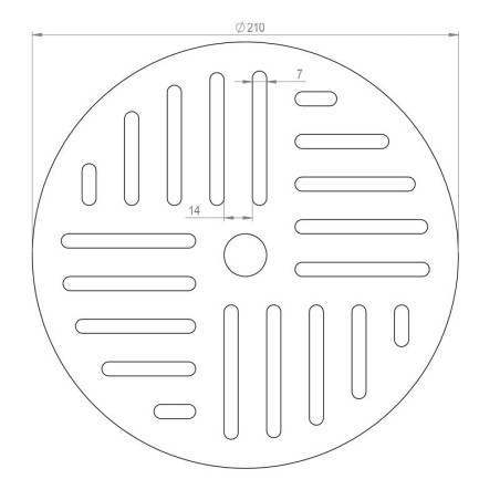 CIRCULAR GRILLE 210mm H-10mm