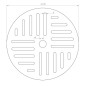 GRILLE CIRCULAIRE 215 mm H-10 mm GRILLE CIRCULAIRE 215 mm H-10 mm
