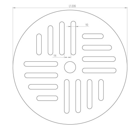 CIRCULAR GRILLE 235mm H-10mm WITH STEP