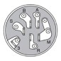 6-PIN KEY BLOCK AD.AKO 2509932S AG0214024 Compatible KOHLER