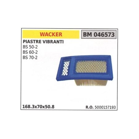 Filtro aria WACKER per piastra vibrante BS 50-2 60-2 70-2 046573 | Newgardenstore.eu