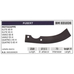 Cutter blade, right-hand for ELITE 60B motor cultivator PUBERT | Newgardenstore.eu