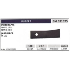 Lama destro fresa per motozappa motocoltivatore NANO 20 R PUBERT