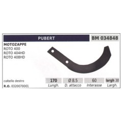 Lama destro fresa per motozappa motocoltivatore ROTO 400 PUBERT