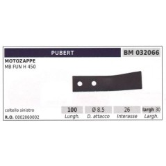 Lama sinistro fresa per motozappa motocoltivatore MB FUN H 450 PUBERT