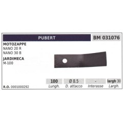 Lama sinistro fresa per motozappa motocoltivatore NANO 20 R PUBERT