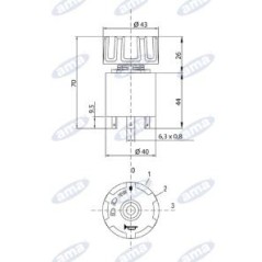 12V 4-position light switch for agricultural tractor | Newgardenstore.eu