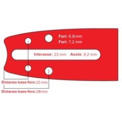 BARRA CARVING 10" 1/4" 1,3MM PER 60 MAGLIE AG411025041 Compatibile | Newgardenstore.eu