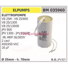 Condensatore ELPUMPS elettrosega VB 25M 25/900 25/1300 035960 | Newgardenstore.eu