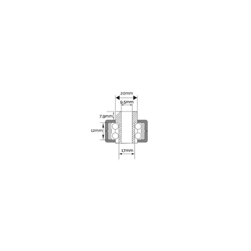 Trou d'insertion de poulie 17 mm AG2040003 Compatible