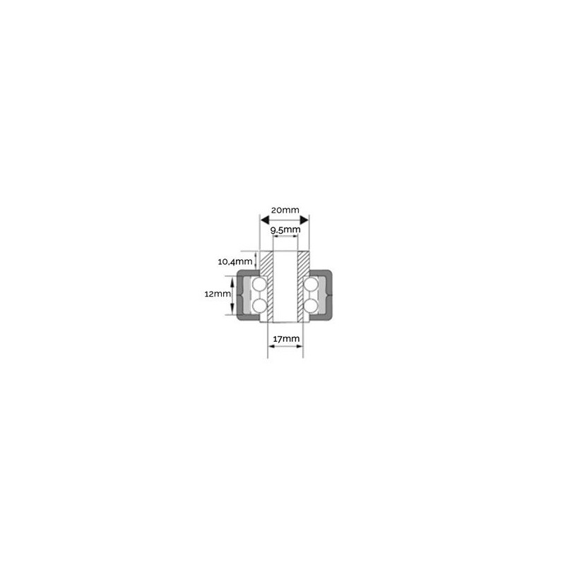ORIFICIO DE INSERCIÓN DE POLEA 17MM AG2040004 Compatible
