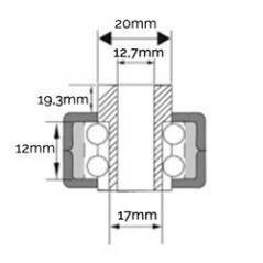 Trou d'insertion de poulie 17 mm AG2040009 Compatible | Newgardenstore.eu