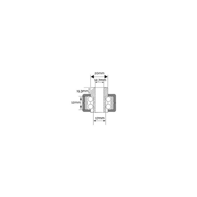 Trou d'insertion de poulie 17 mm AG2040009 Compatible
