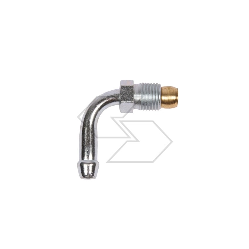 Steel fuel connection for agricultural machine 1/2X20 curved 90°.