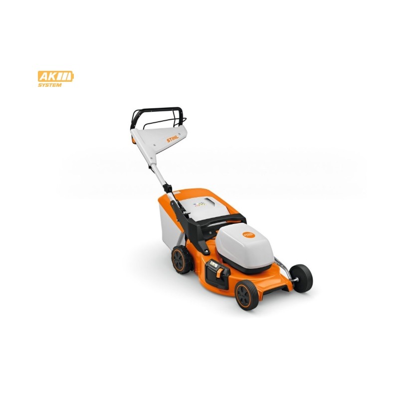 Tondeuse à gazon sans fil STIHL RMA 253 T, largeur de coupe 51 cm, bac de ramassage 55 L