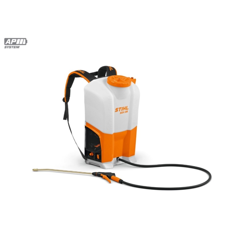 STIHL SGA 85 36V battery-powered sprayer, 1-6 bar pressure, brass lance