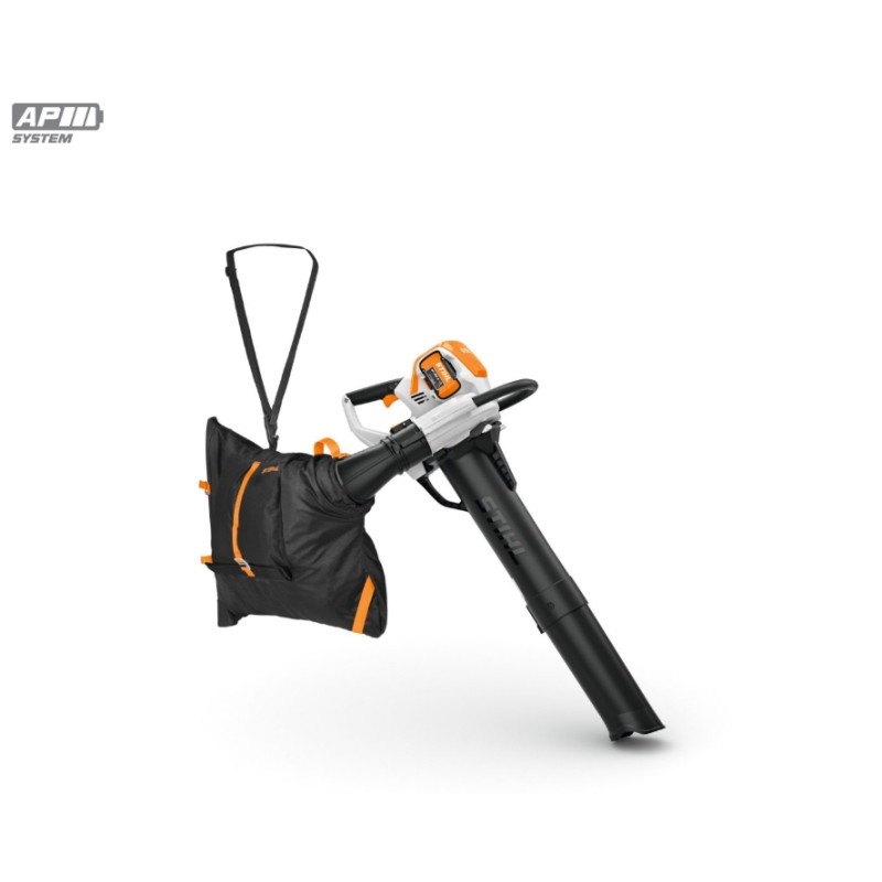 Trituradora/aspiradora a batería STIHL SHA 140 de 36 V con cesta recolectora de 55 L