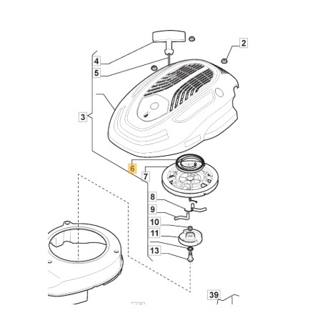 Ressort de lanceur pour tondeuse à gazon 125-43 AL446A AL546A ORIGINAL STIGA 118551621/0 | Newgardenstore.eu