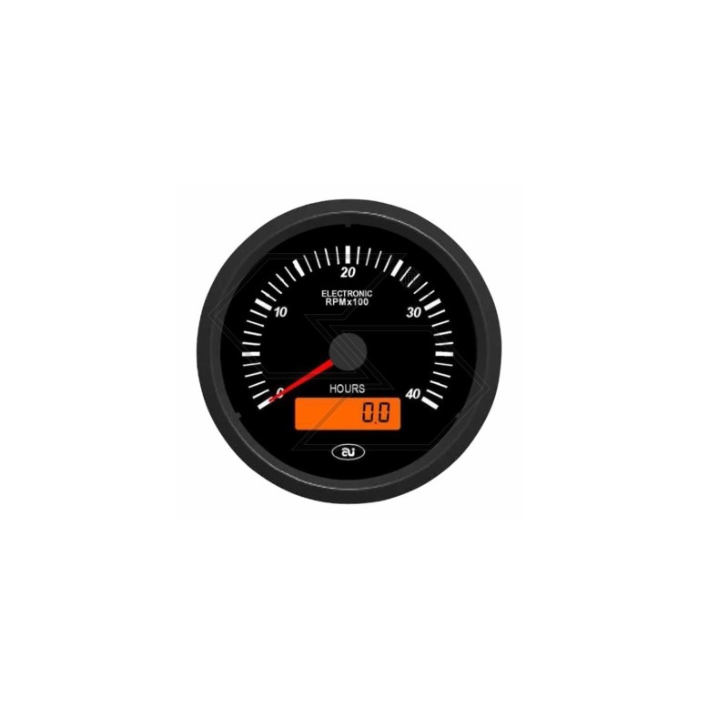 Rev counter with hour counter 12/24 VOLT diameter 80 mm NEWGARDENSTORE