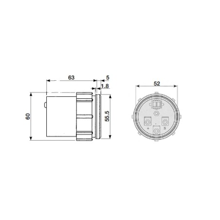 Cuentahoras electrónico 12-24 VOLT tipo extra con amortiguador de vibraciones NEWGARDENSTORE