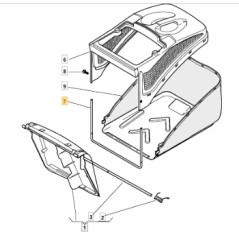 Lower reinforcement for AL4646SB grass cutter bag, ORIGINAL STIGA 122608524/0