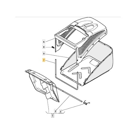 Renfort inférieur pour sac de coupe-bordures AL4646SB, ORIGINAL STIGA 122608524/0 | Newgardenstore.eu